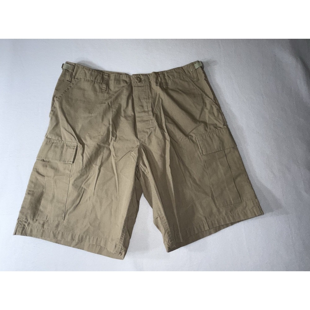 Atlanco Men's Cargo Shorts Military Army Beige NATO Adjustable Waist Size‎ 36